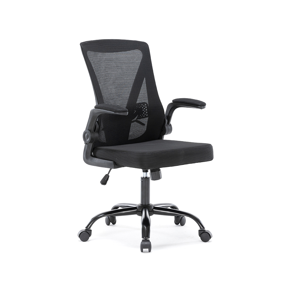ZY-6808 Folded back office chair with flip arms