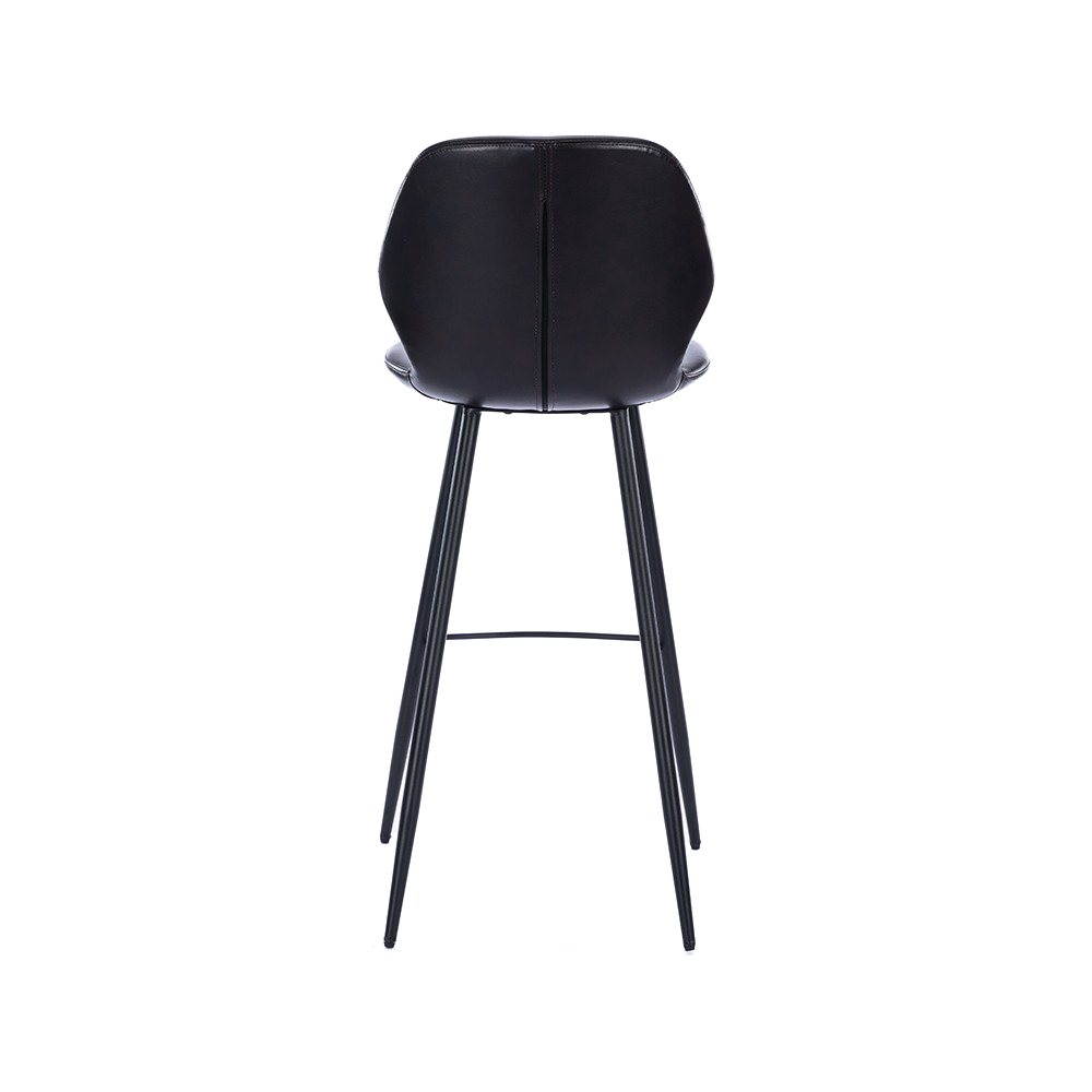 ZY-8085 Black PU Leather Metal Leg Bar Chair
