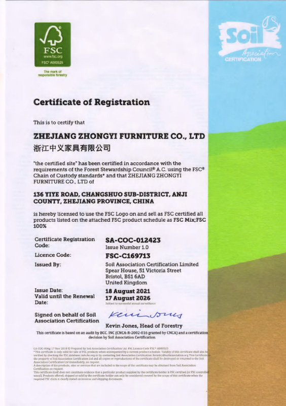 Zhejiang Zhongyi Furniture Co., Ltd.