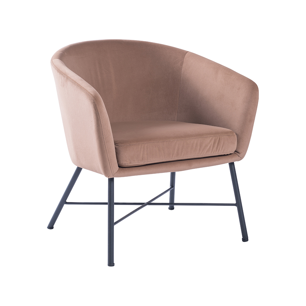 ZY-9045 Velvet fabric dining Metal tube chair