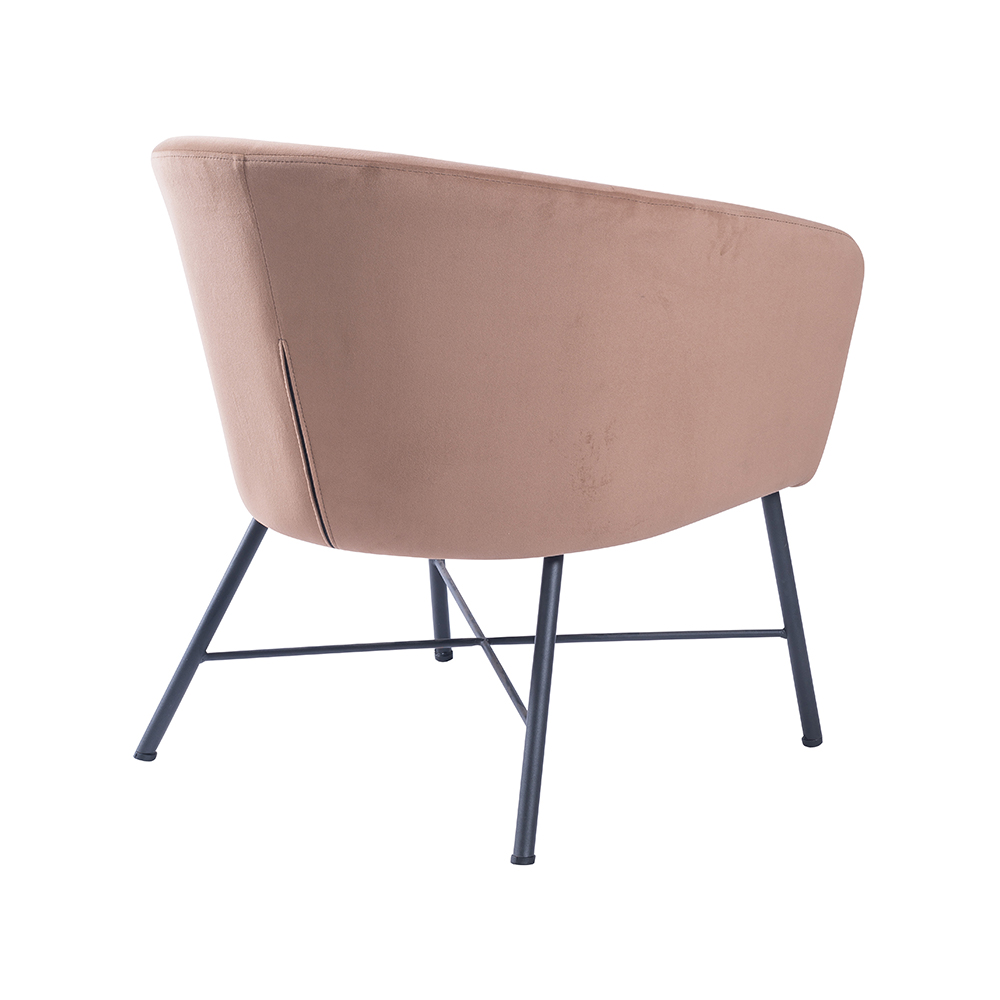ZY-9045 Velvet fabric dining Metal tube chair